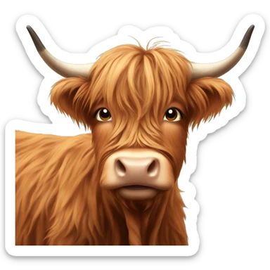 highland cow sticker