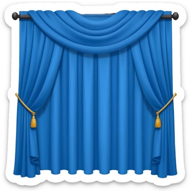 blue curtain simpe sticker