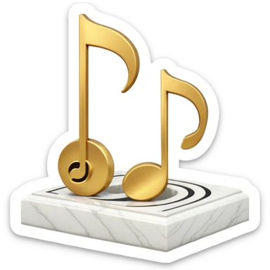 grave with music note white nice design sticker