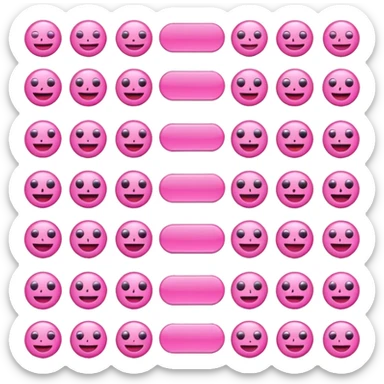 Pink emojis sticker