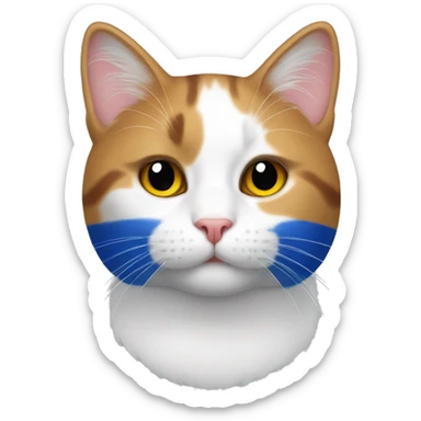 tricolor cat sticker