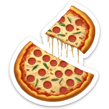 Pizza and new years sticker