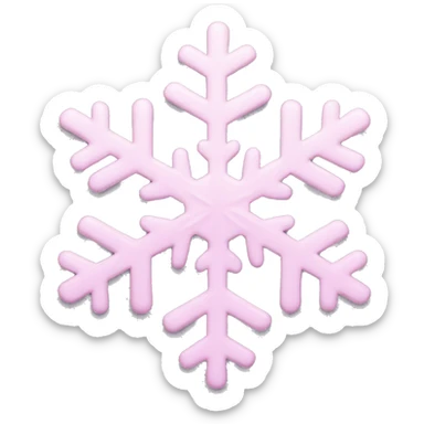 pastel pink snowflake  sticker