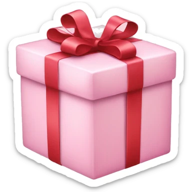 light pink christmas present sticker