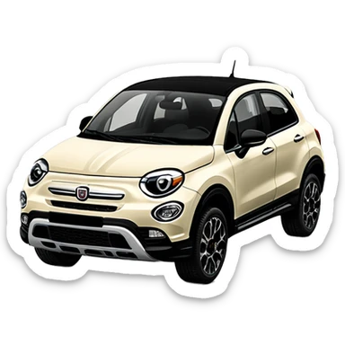 Beige Fiat 500x Cross with black roof sticker