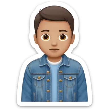 80s boy that wears denim jacket sticker
