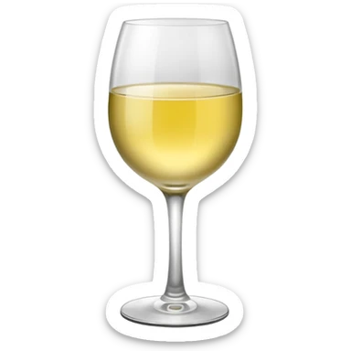 white wine different glass sticker
