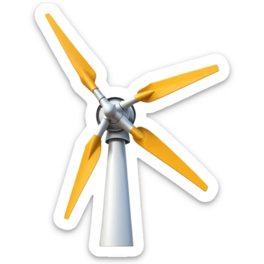 a modern wind turbine  sticker