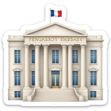 building of the French Embassy in the United States sticker