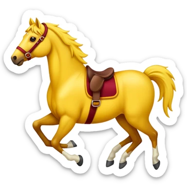 Bronco horse yellow and maroon  sticker