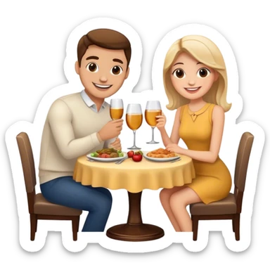 Dinner date sticker