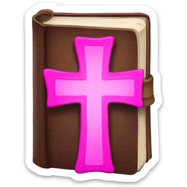 Pink cross bible sticker