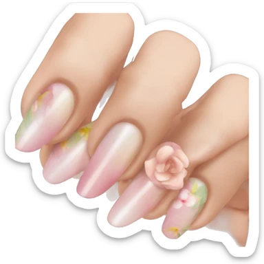 Pretty girls nails done  sticker