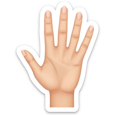 hand from the top with five fingers, make women hand sticker