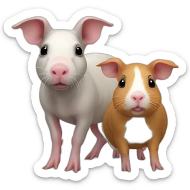 skinny pig and guinea pig from alphabet lore sticker