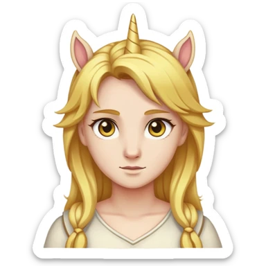 yellowish alicorn, golden eyes, straw-colored hair, haughty gaze sticker