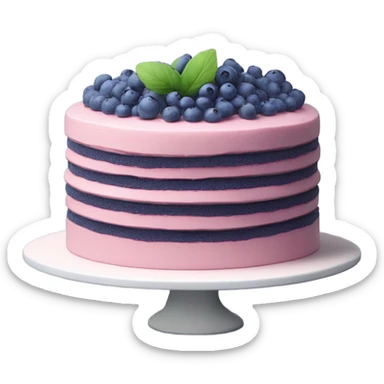 Pretty Blueberry cake sticker