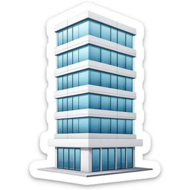 modern apartment building with sleek design sticker