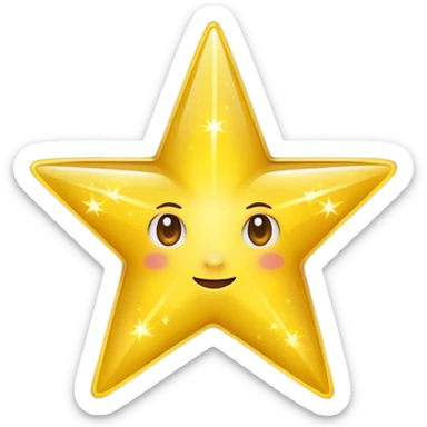 a star emoji with sparkles sticker