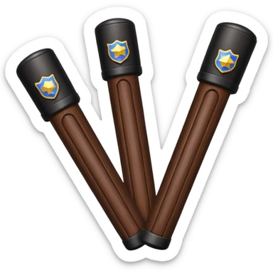 two police baton sticker