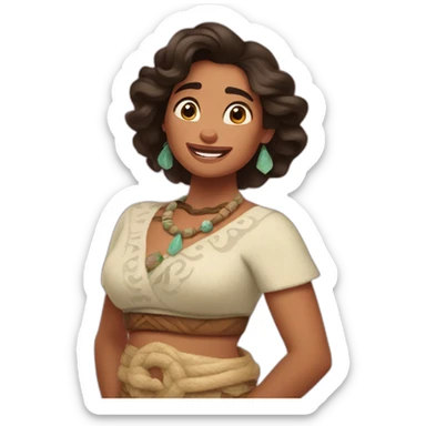 Grand mother Moana Disney happy hold gem sticker