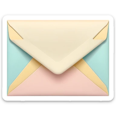 Envalope with pastel colored details sticker