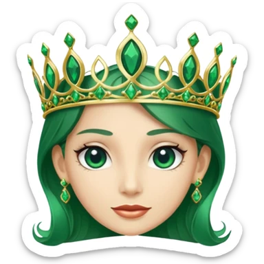 Create me a detailed green Tiara that says Co-Owner Lia sticker