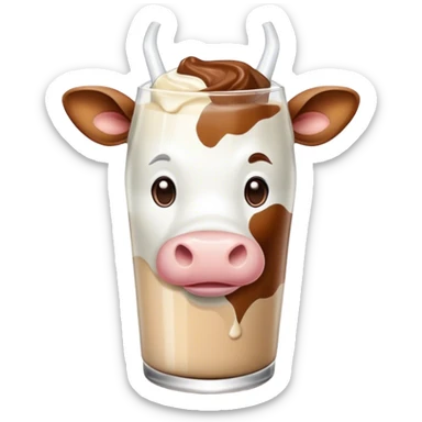 Chocolate milk cow sticker