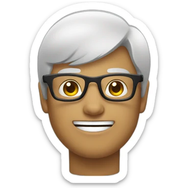 My emoji with specs sticker