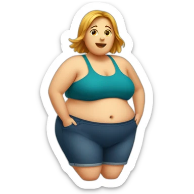 obese-woman-belly sticker