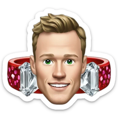 Jonathan Toews as rainbow diamond ring sticker
