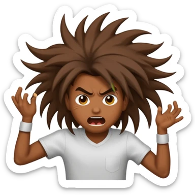 Headbanging emoji sticker