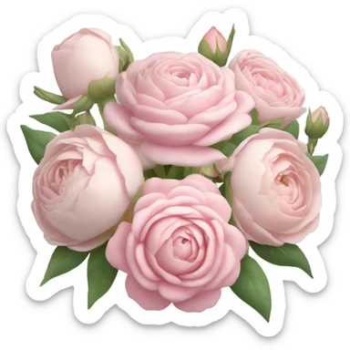 Pastel pink flower bouquet  sticker