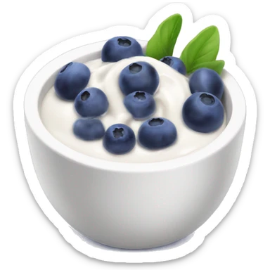 yoghurt bowl with blueberries sticker