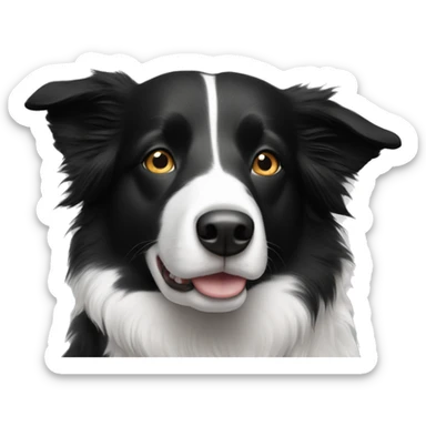Black and white border collie sticker