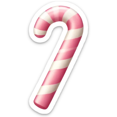 pale pink candy cane (just one) with a bow sticker