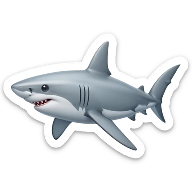 Dashing shark sticker