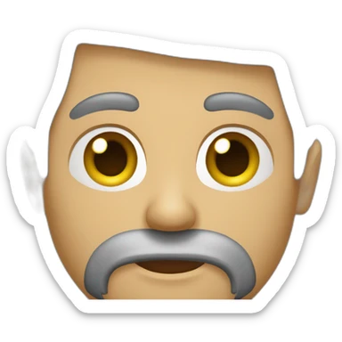 hombre con barba,morocho y con el pelo gris sticker