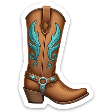 Costal cowgirl cowboy boot sticker