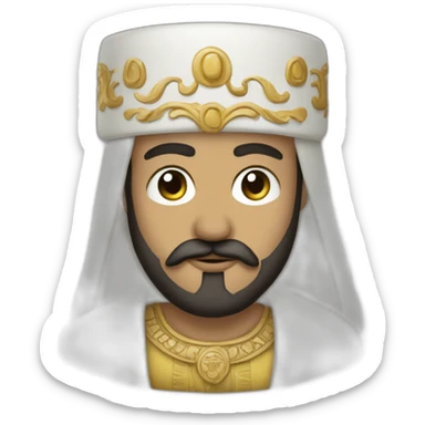 El bey Tunisia with beard, moustache and tissu around the head sticker