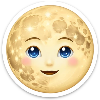Moon galaxy at the pretty night sticker