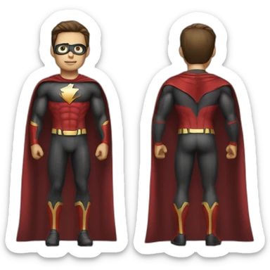 business man as a superhero full body sticker