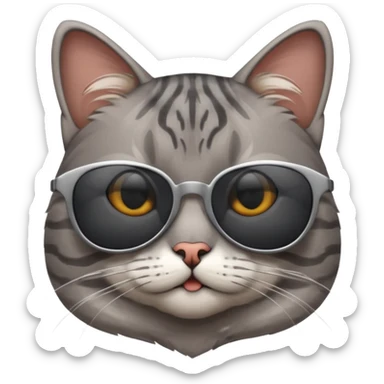 Cat with sunglasses sticker