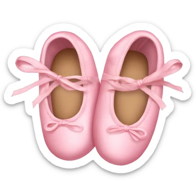 baby pink ballet shoes sticker