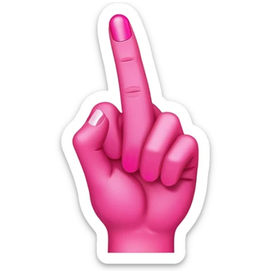 Hot pink middle finger sticker
