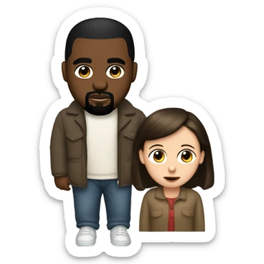 Kanye wes with Anne frank sticker