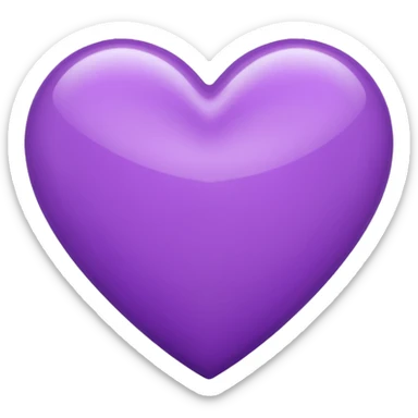 Violet heart sticker