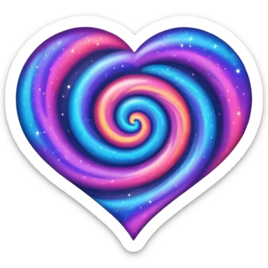 heart with a galaxy swirl sticker