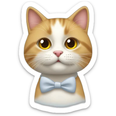 Un chat qui demande en mariage une chatte sticker