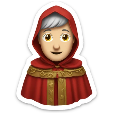 Petrarch in a red cloak sticker